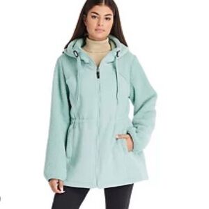 UGG Koolaburra Faux Sherpa and Fleece Jacket NWT Sz Large Sold Out Silver Green